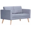 Fotelis Dvivietė sofa, audinys, šviesiai pilka