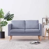 Fotelis Dvivietė sofa, audinys, šviesiai pilka