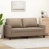 Fotelis Dvivietė sofa, kapučino spalvos, 140cm, dirbtinė oda