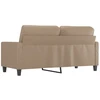 Fotelis Dvivietė sofa, kapučino spalvos, 140cm, dirbtinė oda