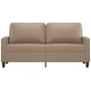 Fotelis Dvivietė sofa, kapučino spalvos, 140cm, dirbtinė oda
