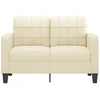 Fotelis Dvivietė sofa, kreminės spalvos, 120cm, dirbtinė oda