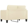 Fotelis Dvivietė sofa, kreminės spalvos, 120cm, dirbtinė oda