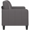 Fotelis Dvivietė sofa, pilkos spalvos, 120cm, dirbtinė oda