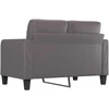 Fotelis Dvivietė sofa, pilkos spalvos, 120cm, dirbtinė oda