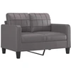 Fotelis Dvivietė sofa, pilkos spalvos, 120cm, dirbtinė oda