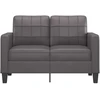 Fotelis Dvivietė sofa, pilkos spalvos, 120cm, dirbtinė oda