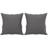 Fotelis Dvivietė sofa su pagalvėlėmis, pilka, 140cm, dirbtinė oda