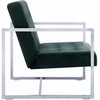 Fotelis Dvivietė sofa su porankiais, tams. žal. sp., chromas ir aks.
