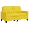 Fotelis Dvivietė sofa, šviesiai geltonos spalvos, 120cm, audinys