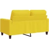 Fotelis Dvivietė sofa, šviesiai geltonos spalvos, 120cm, audinys