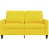 Fotelis Dvivietė sofa, šviesiai geltonos spalvos, 120cm, audinys