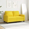 Fotelis Dvivietė sofa, šviesiai geltonos spalvos, 120cm, audinys