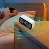 Dxia bluetooth garsiakalbio žadintuvas, led naktinės lemputės žadintuvas, usb įkroviklis, maitinamas iš tinklo su baterijos atsarga, individualus dvigubas žadintuvas, gali būti prijungtas prie mobiliojo bluetooth