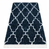Dywany Uszczow Berberų kilimas 140x190 Trellis mėlynas #e214