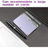 E-ink Air piniginė, piniginė su E Ink pritaikomu tekstu/pasidaryk pats paveikslėliu, personalizuota piniginė, Rfid blokuojantis kreditinių kortelių dėklas, minimalistinė priekinė kišenė, kreditinių kortelių dėklas, dovana vyrams/moterims (juoda), A02