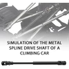 Easiyl 129–179 mm metalinis pavaros velenas, transmisijos velenas, metalinis, vidinis splaininis pavaros velenas, skirtas 1/10 Rc vikšriniam automobiliui, suderinamas su Axial Scx10 90046 Axi03007 Trx4