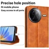 Eassgu Mobiliojo telefono dėklas, skirtas Poco F7 Pro (6,67 colio) atverčiamas dėklas iš Pu odos su magnetiniu užsegimu, apsauginis dėklas, [3 kortelių lizdai] [1 piniginė], atrama - ruda