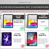 Easyacc dėklas, skirtas Ipad 11 (a16) / 10-os kartos planšetiniam kompiuteriui su klaviatūra 11/10,9 colio 2025/2022 (a2757/a2777/a3356/a3355), magnetinis nuimamas dėklas su rašiklio laikiklio klaviatūra, mėlynas