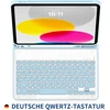 Easyacc dėklas, skirtas Ipad 11 (a16) / 10-os kartos planšetiniam kompiuteriui su klaviatūra 11/10,9 colio 2025/2022 (a2757/a2777/a3356/a3355), magnetinis nuimamas dėklas su rašiklio laikiklio klaviatūra, mėlynas
