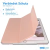 Eazy Case - Apsauginis dėklas, skirtas Ipad 5th / 6th Gen Air 1 & 2, 9,7 colio išmaniajam dėklui, planšetinio kompiuterio dėklas, išmanusis dėklas, atverčiamas dėklas su stovo funkcija, miego režimo funkcija, dėklas iš dirbtinės odos, rožinis