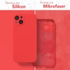 Eazy Case - silikoninis dėklas, skirtas iphone 13, raudonas minkštas smūgiams atsparus telefono dėklas, iphone 13 apsauginis dėklas su kameros apsauga, plonas premium klasės apsauginis tpu telefono bamperis, raudonas