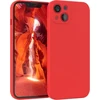 Eazy Case - silikoninis dėklas, skirtas iphone 13, raudonas minkštas smūgiams atsparus telefono dėklas, iphone 13 apsauginis dėklas su kameros apsauga, plonas premium klasės apsauginis tpu telefono bamperis, raudonas