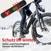 Ebike akumuliatoriaus apsauginis dangtelis, akumuliatoriaus apsauginis dangtelis e-bike neperšlampamas, apsauginis dangtelis elektrinių dviračių akumuliatoriams, ebike akumuliatoriaus dangtelio apsauga 28-34 cm apimčiai, e bike priedai