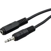 Ecabo 10023 stereo audio lizdo ilgiklis 3.5 mm kištukas į 3.5 mm lizdą - aux kabelis - ilgiklis - automobilių radijo imtuvams, mp3 grotuvams, imtuvams, kompiuteriams, nešiojamiesiems kompiuteriams, 3.00 m, juodas
