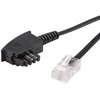 Ecabo 10057 3m tae-f kištukas į rj45 kištuko jungiamąjį kabelį - maršrutizatoriaus kabelis - vdsl/dsl - tiesioginis sujungimas nuo dsl maršrutizatorių iki telefono lizdo - plokščias kabelis visiems maršrutizatoriams ir modemams - juodas