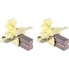 Ecsing 1 poros anglies šepetėlių su žalvariniais laikikliais 610126-00, suderinami su Dewalt Dc411 Dcg412 Dcs380 Dc390 Dcs391 Type 1