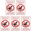 Ecsing 5 vnt. pakuotė, lipdukai su užrašu "there No Dog" anglų kalba, skirti tualetui, 250 x 150 mm, Pvc lipdukai, skirti naudoti lauko tualetuose, tinkami naudoti viduje ir lauke, vandeniui atsparūs lipdukai