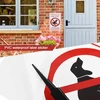 Ecsing 5 vnt. pakuotė, lipdukai su užrašu "there No Dog" anglų kalba, skirti tualetui, 250 x 150 mm, Pvc lipdukai, skirti naudoti lauko tualetuose, tinkami naudoti viduje ir lauke, vandeniui atsparūs lipdukai