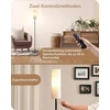 Edishine pastatomas šviestuvas svetainei 165 cm, pritemdomas Led pastatomas šviestuvas, pastatomas šviestuvas su nuotoliniu valdymu, E27 Led lemputė įtraukta, lininis gaubtas, vintažinis skaitymo šviestuvas miegamajam, juodas