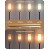 Edishine pastatomas šviestuvas svetainei 165 cm, pritemdomas Led pastatomas šviestuvas, pastatomas šviestuvas su nuotoliniu valdymu, E27 Led lemputė įtraukta, lininis gaubtas, vintažinis skaitymo šviestuvas miegamajam, juodas