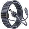 Edup Starlink Mini Usb C į Dc maitinimo kabelis, Pd100w įvesties Usb Type C į Dc Barrel Plug kabelis, skirtas Starlink Mini, vandeniui atsparus kabelis 18awg, Starlink kabelis suderinamas su 65w+ Pd maitinimo šaltiniu (10m)