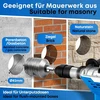 Effektwerk karūninis grąžtas 82 mm skersmens skylės pjūklų rinkinys betonui, plytoms ir akmens mūrui, apvalus tuščiaviduris grąžtas su karbido centriniu grąžtu ir sds plus kotu