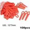 Einhell Atsarginis žolės trimerio peiliukas, 100 vnt. žolės trimerio atsarginių dalių pakuotė, plastikiniai atsarginiai peiliukai, žolės trimerio priedai, žolės trimerio plastikiniai peiliukai, atsarginių peiliukų rinkinys, plastikinis pakaitalas