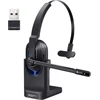 Eksa H5 Bluetooth Pc ausinės su mikrofonu ir Usb raktu [45 val. atkūrimo laikas ir 10 m atstumas] Mono su įkrovimo stotele ir Ai triukšmo slopinimo mikrofonu, belaidės verslo ausinės biurui/namų biurui