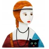 Ekskliuzyvinė dama su kate, įkvėpta Da Vinčio