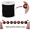 Elastingas siūlas papuošalams, 0.8 mm, juodas, 100m