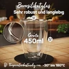 Elbfuchs® Latte Macchiato stiklinės dvigubomis sienelėmis [2 x 450 ml, ypač didelės] krištolo skaidrumo termo stiklinės su dvigubomis sienelėmis, idealiai tinka kaip Cappuccino stiklinės, kavos stiklinės, arbatos stiklinės
