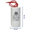 Electrofit paleidimo kondensatorius, variklio kondensatorius, nuolatinis kondensatorius varikliui, 40µf 450v, kabelis, cbb 60