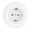 Electromalt Baltas retro stiliaus Schuko elektros lizdas su rėmeliu