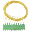 Elfcam® - vienmodžio optinio pluošto pigtail rinkinys Os2 su Sc/apc tipo kištuku, susideda iš 12 atskirų optinio pluošto pigtail, geltonas