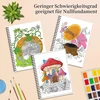 Elfew 3 dalių spalvinimo knygų rinkinys suaugusiems, A4 formato spalvinimo knyga suaugusiems su gėlių pasauliu, įnoringo visatos fantazijos pasakiškų namų tema spiralinės spalvinimo knygos suaugusiems nuo streso