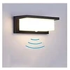 Elitlife sieninis šviestuvas vidaus/lauko - 18 W Led sieninė lempa su judesio davikliu, atspari vandeniui Ip65 Led sieninė lempa vidaus/lauko naudojimui sodui, koridoriui, takui, verandai, šilta balta šviesa