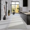 Elle Decor ation Pradesh vilnonis kilimas – natūralus kilimas svetainei – rankų darbo ir tausojantis aplinką – boho vilnonis kilimas svetainei, miegamajam, valgomajam, prieškambariui, virtuvei – natūraliai baltas, 80 x 200 cm