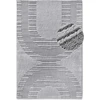 Elle Decoration Bartoux kilimas su aukštu pluoštu, modernus svetainės kilimas, ilgo pluošto pūkuotas, modernus raštas, minkštas boho svetainei, miegamajam - šviesiai pilkas, 80 x 120 cm