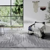 Elle Decoration Bartoux kilimas su aukštu pluoštu, modernus svetainės kilimas, ilgo pluošto pūkuotas, modernus raštas, minkštas boho svetainei, miegamajam - šviesiai pilkas, 80 x 120 cm